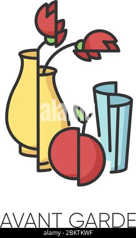 Avant garde RGB color icon Stock Vector
