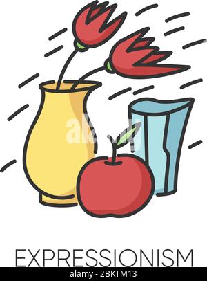 Expressionism RGB color icon Stock Vector