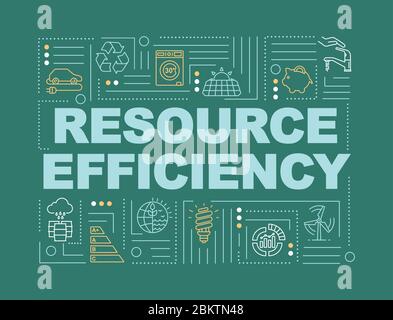 Resources efficiency word concepts banner Stock Vector