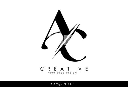 Handwritten AC A C Letters Logo Design Vector Illustration Stock Vector ...
