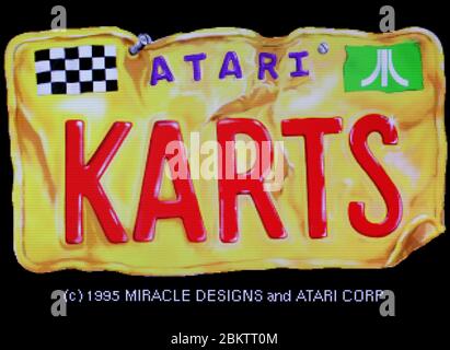 Atari Karts - Atari Jaguar Videogame  - Editorial use only Stock Photo