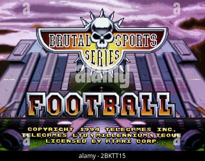 Brutal Sports Football - Atari Jaguar Videogame  - Editorial use only Stock Photo