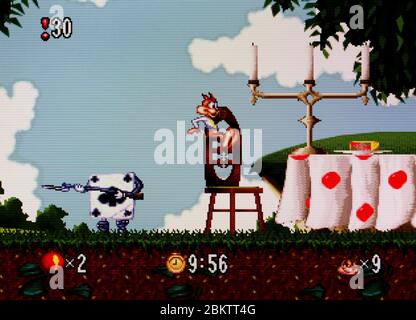 Bubsy in Fractured Furry Tales - Atari Jaguar Videogame  - Editorial use only Stock Photo
