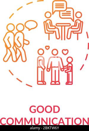 Good communication concept icon Stock Vector