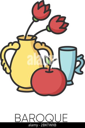 Baroque RGB color icon Stock Vector