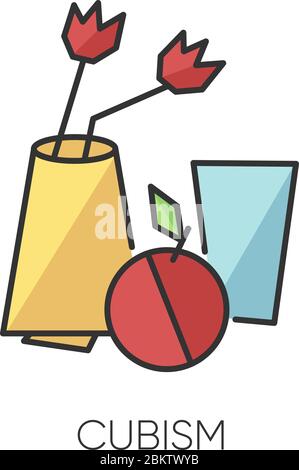 Cubism RGB color icon Stock Vector