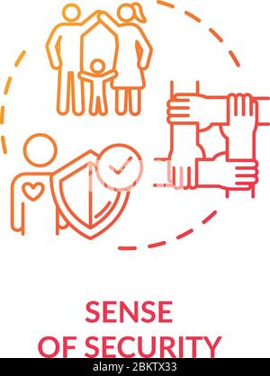 Sense of security concept icon Stock Vector