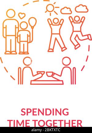 Spending time together concept icon Stock Vector
