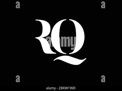 Initial Monogram Letter R Q Logo Design Vector Template. Graphic Alphabet Symbol for Corporate Business Identity Stock Vector