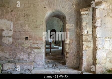 Interior of ancient Byzantine Greek Church of Saint Nicholas the Wonderworker located in the modern town of Demre, Antalya Province, Turkey Stock Photo