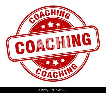 coaching stamp. coaching round grunge sign. label Stock Vector