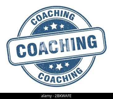 coaching stamp. coaching round grunge sign. label Stock Vector