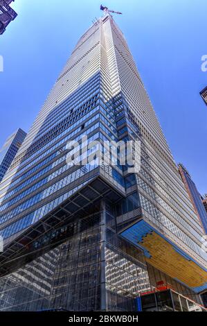 New York, NY - April 19, 2020: One Vanderbilt skyscraper under construction in New York City by Grand Central Terminal. Stock Photo