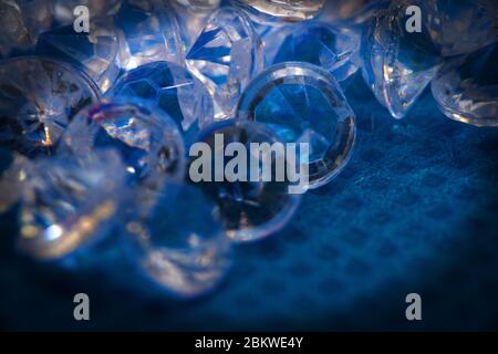 close up of multiple diamonds Stock Photo