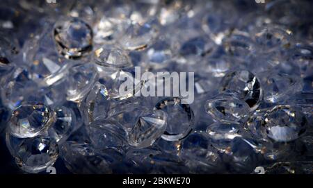 close up of multiple diamonds Stock Photo