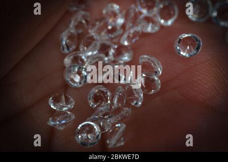 close up of multiple diamonds Stock Photo