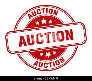 auction stamp. auction round sign. label on transparent background ...
