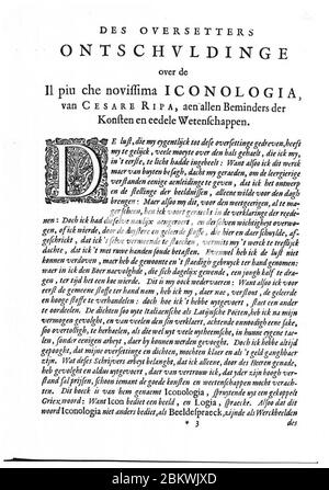 Iconologia by Cesare Ripa (1644) fol 3 recto. Stock Photo