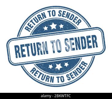 return to sender stamp. return to sender round grunge sign. label Stock Vector