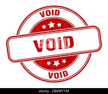 void stamp. void round grunge sign. label Stock Vector