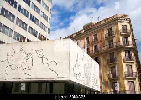 Architectural College in Barri Gotic District, Barcelona, Catalonia, Spain, Europe Stock Photo