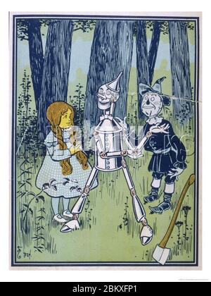 Illustration by W. W. Denslow from The Wonderful Wizard of Oz. Stock Photo