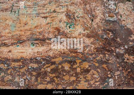 Abstract detail of a red travertine marble texture Stock Photo