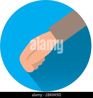 hand human giving isolated icon Stock Vector
