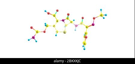 Cefuroxime is an enteral second-generation cephalosporin antibiotic. 3d illustration Stock Photo