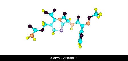 Cefuroxime is an enteral second-generation cephalosporin antibiotic. 3d illustration Stock Photo