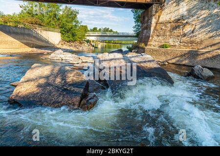 Bala Falls Muskoka County Ontario Canada Stock Photo