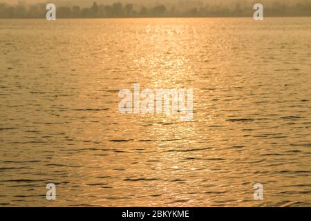 Sunlight Over River Beautiful Image. Sun ray over the river. Stock Photo