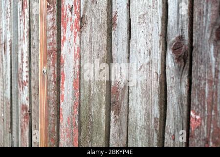 Texture of wooden fence, vertical logs frame background Stock Photo