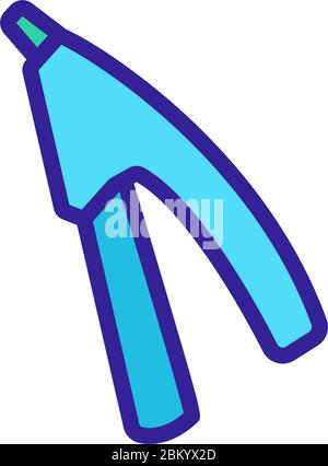 claw cutter guillotine icon vector outline illustration Stock Vector