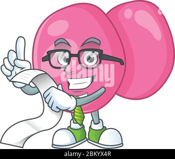 Mascot cartoon concept of streptococcus pyogenes with menu list. Vector illustration Stock Vector