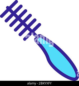 grooming cleaver icon vector outline illustration Stock Vector