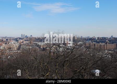 Public Space Recreation Fortification Architecture Fort Tryon Park, Riverside, Broadway, New York, NY 10040 United States designed by Olmsted Brothers Stock Photo