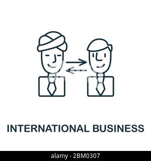 International Business icon from global business collection. Simple line International Business icon for templates, web design and infographics Stock Vector