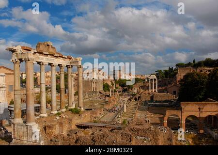 Roman Forum view from Capitoline Hill panoramic terrace Stock Photo