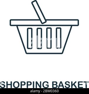 Shopping Basket icon. Line style symbol from shopping icon collection. Shopping Basket creative element for logo, infographic, ux and ui Stock Vector