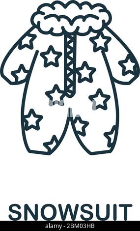Snowsuit icon from winter collection. Simple line element Snowsuit symbol for templates, web design and infographics Stock Vector