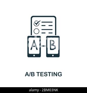 A/B Testing icon from mobile app development collection. Simple line A/B Testing icon for templates, web design and infographics Stock Vector