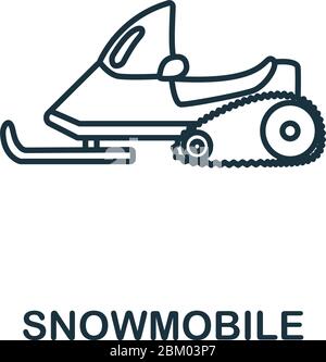 Snowmobile icon from winter collection. Simple line element Snowmobile for templates, web design and infographics Stock Vector