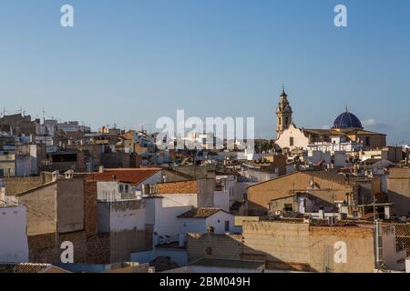 Vistas of traditional coastal Spanish old town Oliva, in the Valencian region of Spain Stock Photo