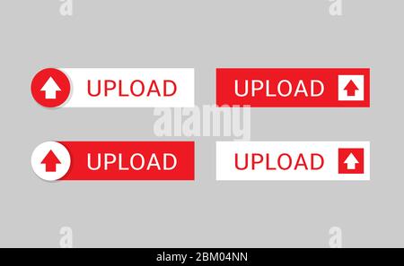 Upload button icons Stock Vector