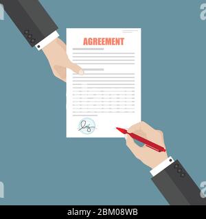 Business documents. Vector illustration in flat design. Stock Vector