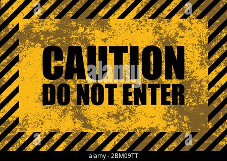 Caution do not enter sign vector illustration Stock Vector