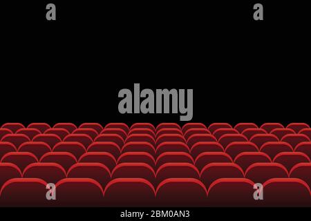 Rows of theatre and cinema seats vector illustration Stock Vector