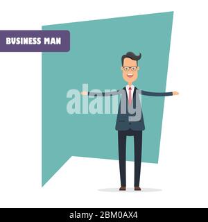 Businessmans character vector illustration in flat design Stock Vector ...
