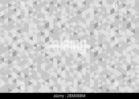 Abstract hexagonal technology pattern design with dirty dot decoration background. Use for poster, template design, print, ad. illustration vector Stock Vector